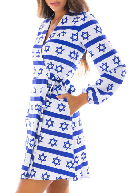 The Rock Star of David | Hanukkah Wrap Dress