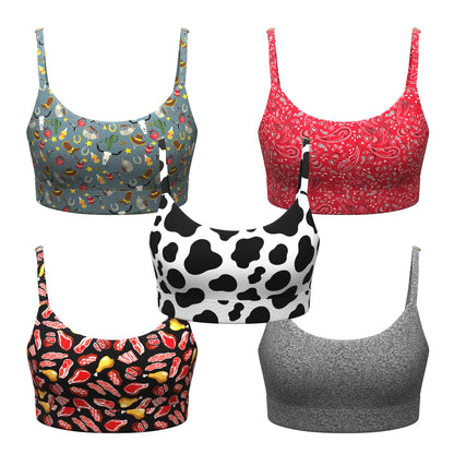 The Saloon | Western Bralette 5 Pack