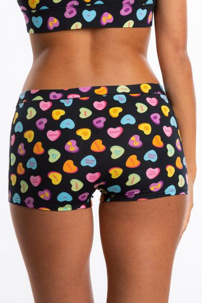 The Smooth Talker | Candy Hearts Modal Boyshort Underwear