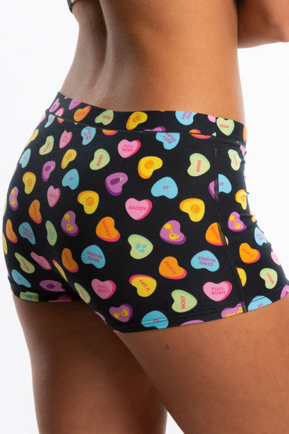 The Smooth Talker | Candy Hearts Modal Boyshort Underwear