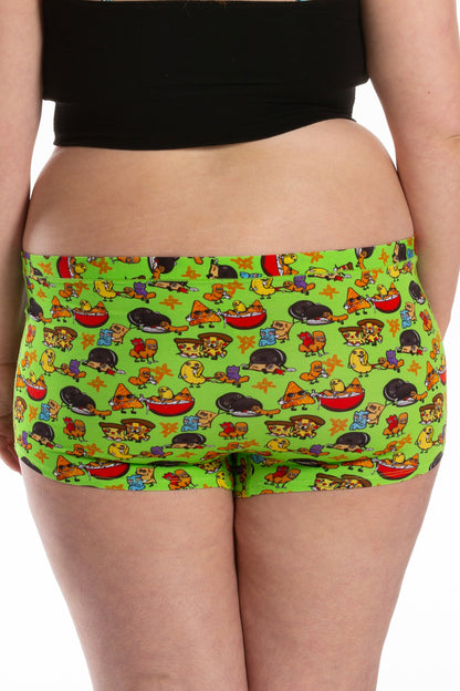 The Snackhanalia | Junk Food Modal Boyshort Underwear