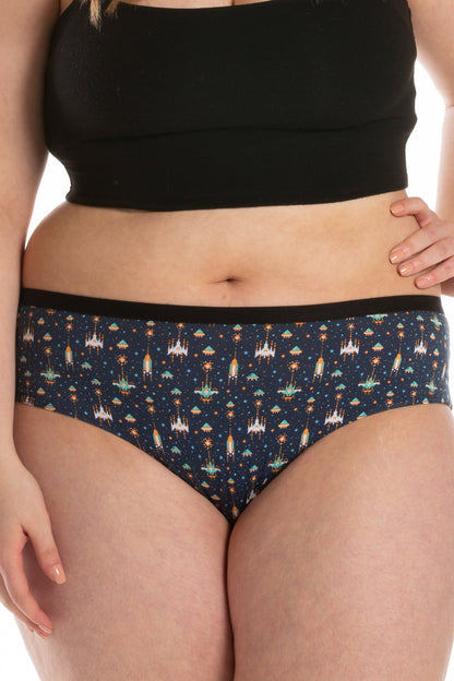 The Space Commando | Spaceship Print Cheeky Underwear