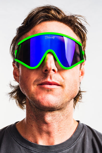 The Steep And Deep | Retro Neon Polarized Macho Sunglasses