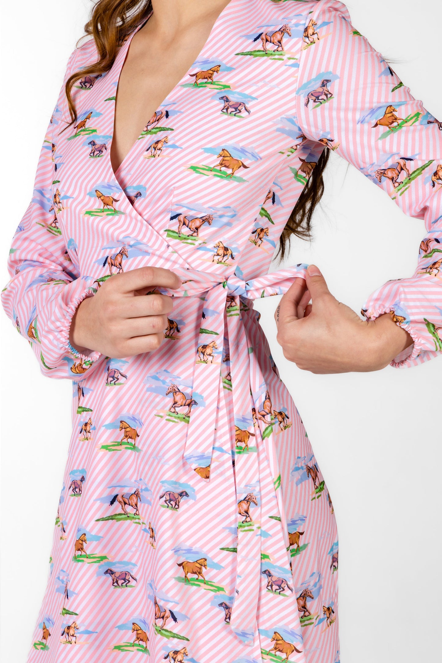 The Supreme Steed | Derby Horses Wrap Dress