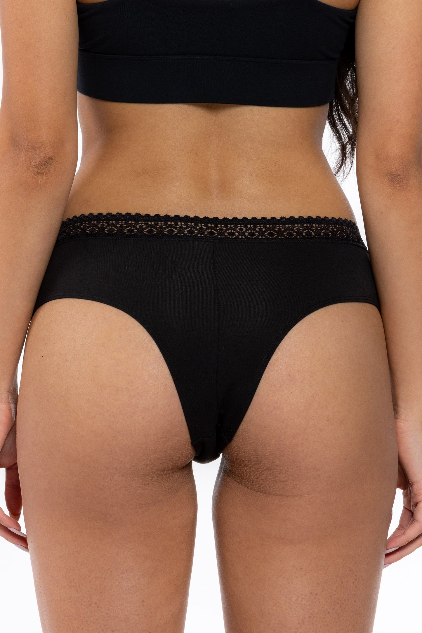 The Threat Level Midnight | Black Lace Trim Cheeky Panty