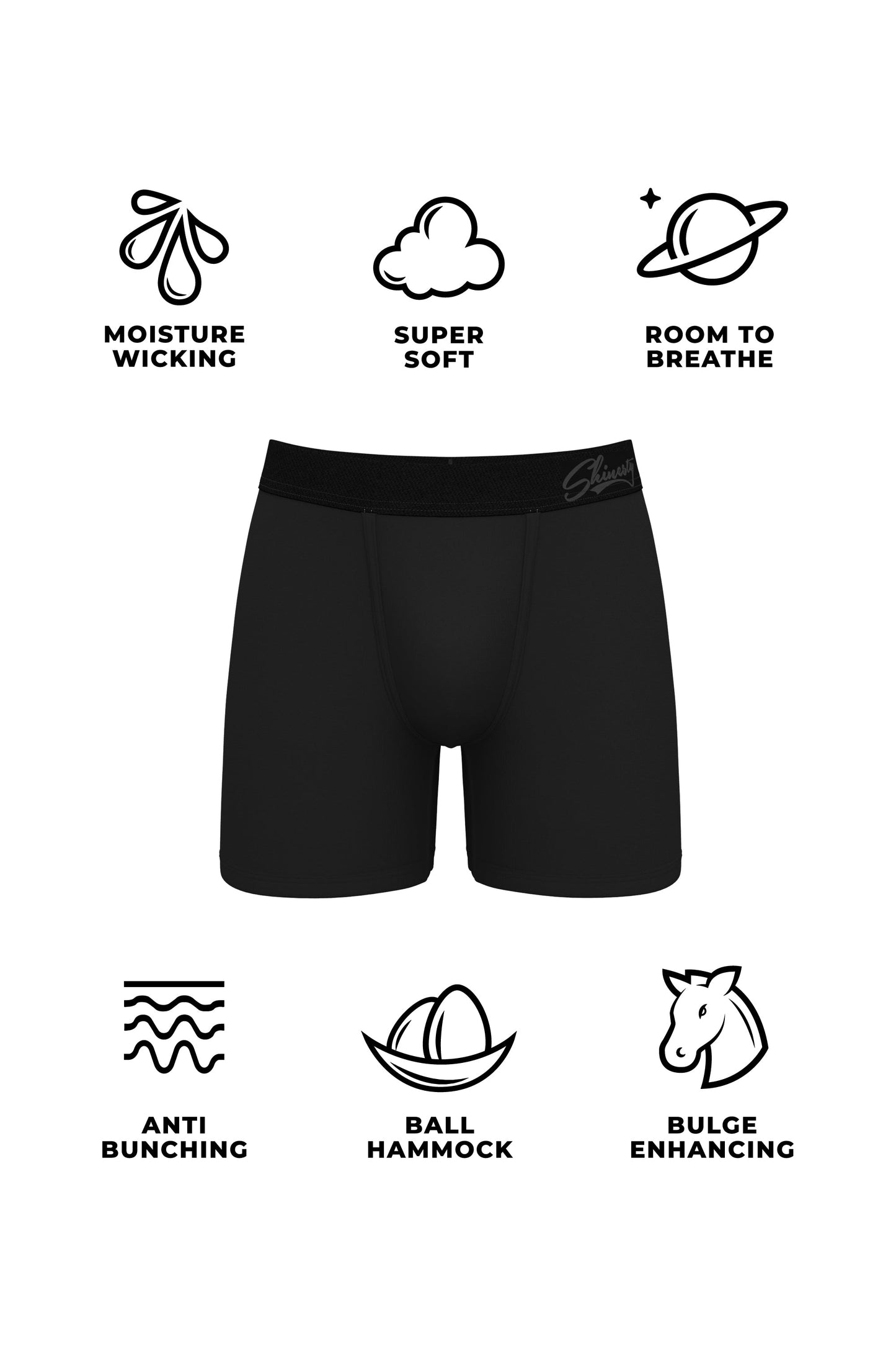 The Threat Level Midnight | Black Boyshort and Ball Hammock® Boxer Matching Couples Underwear Pack