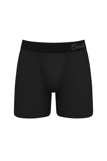 The Threat Level Midnight | Black Boyshort and Ball Hammock® Boxer Matching Couples Underwear Pack