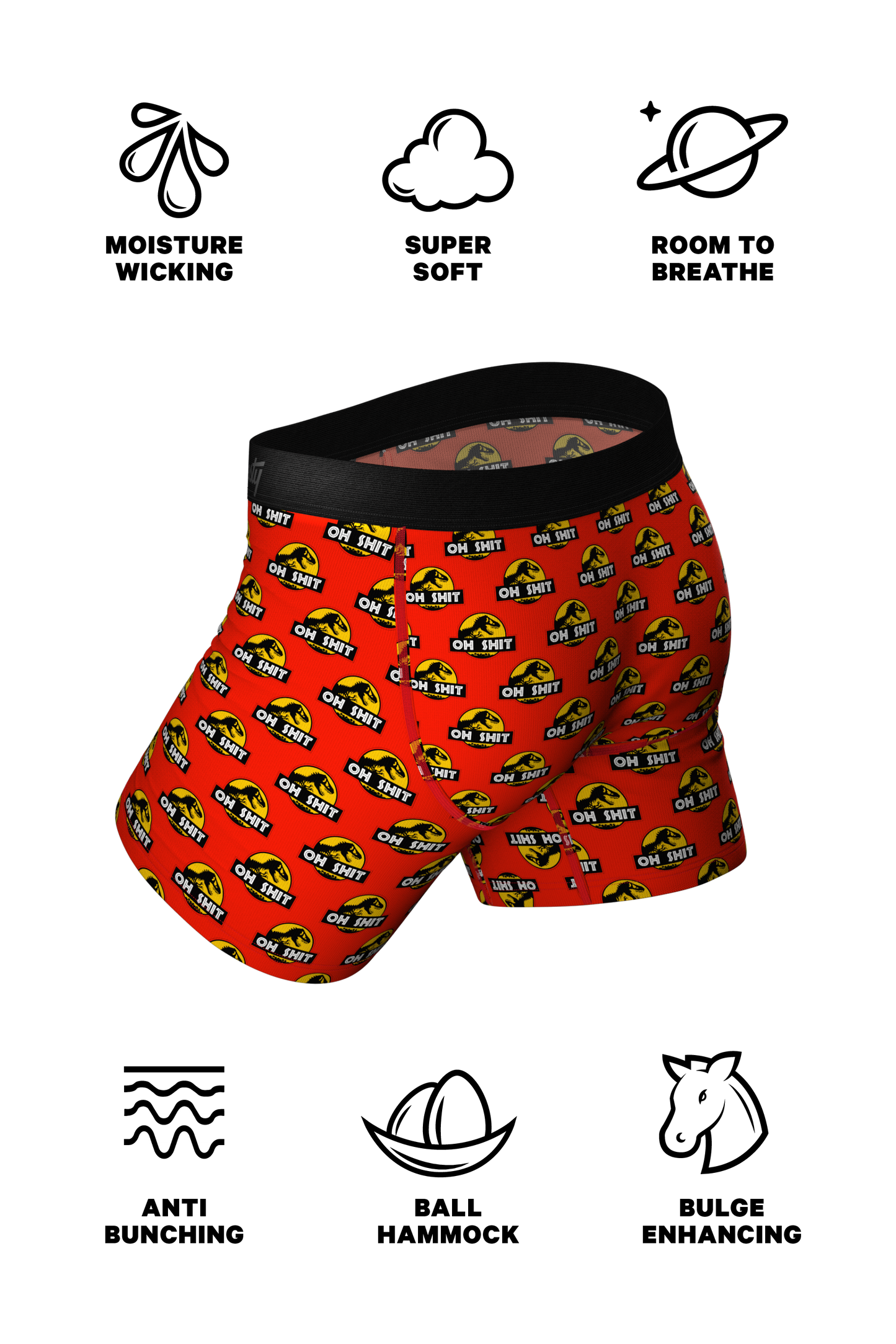 They're Back | Dinosaur Ball Hammock® Pouch Underwear With Fly