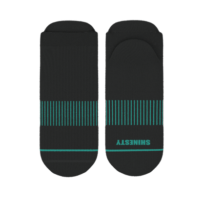 The Threat Level Midnight | Black Stay Weird Heel Hammock™ Ankle Socks