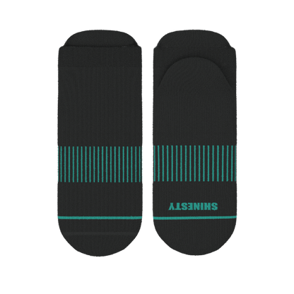 The Threat Level Midnight | Black Stay Weird Heel Hammock™ Ankle Socks