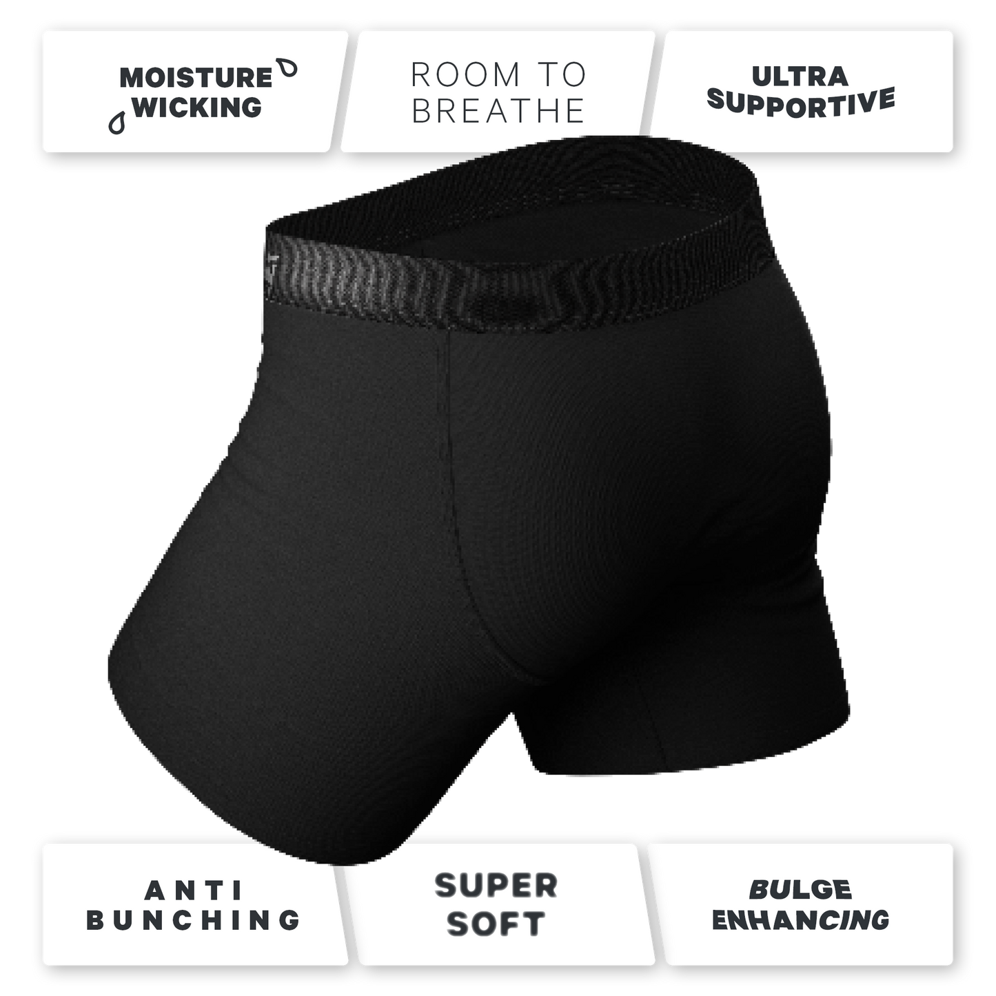 The Threat Level Midnight | Black Ball Hammock® Pouch Underwear With Fly 7 Pack