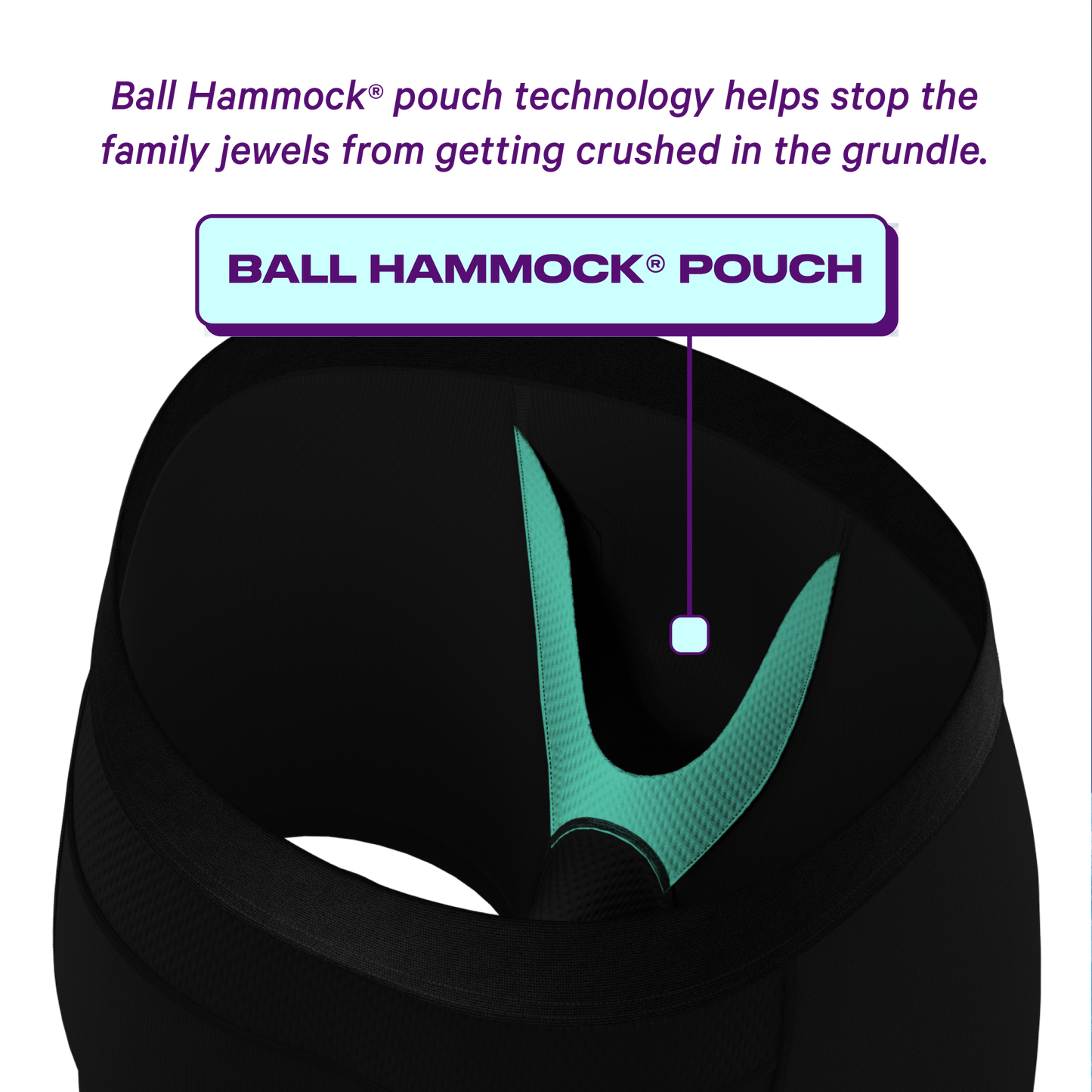 The Threat Level Midnight | Black paradICE™ Cooling Ball Hammock® Underwear