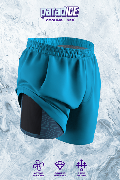 The Pick-up Game | Tonal Blue Ball Hammock® 7 Inch Athletic Shorts