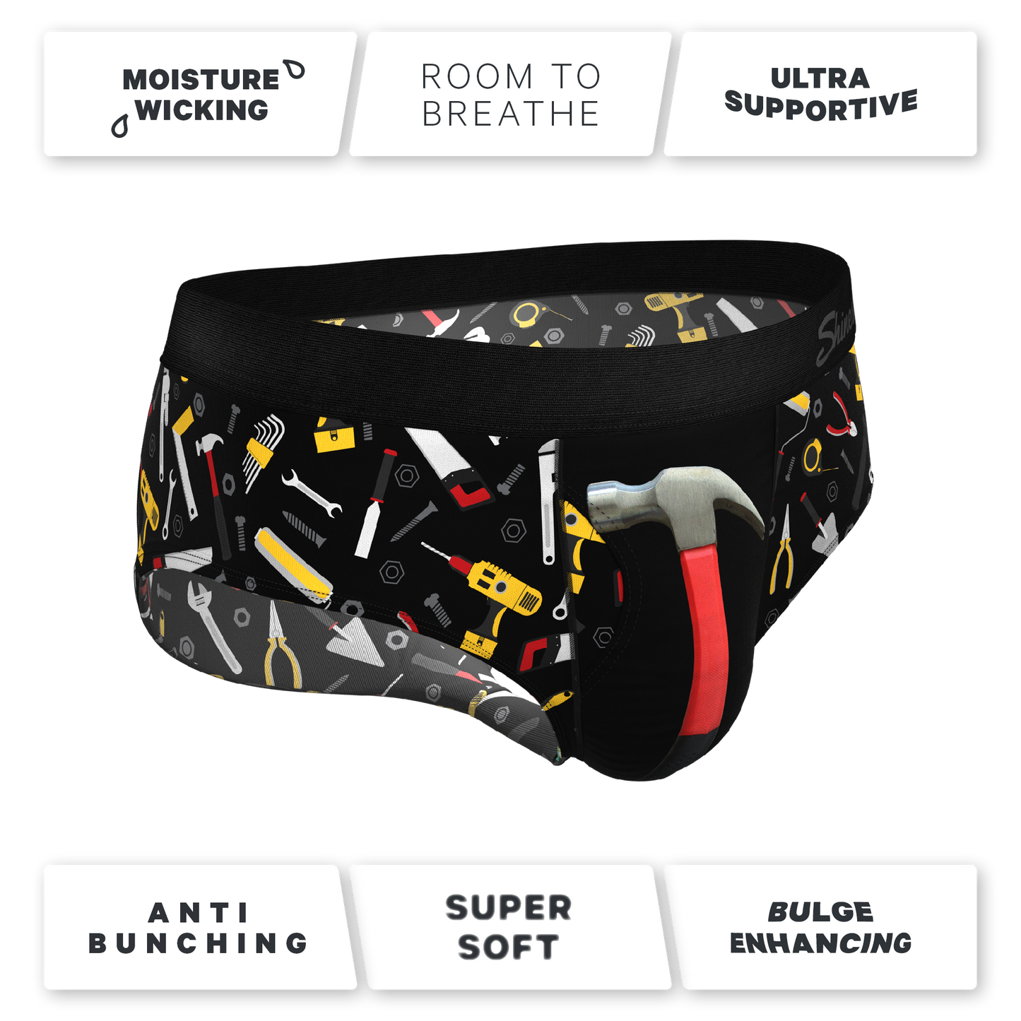 The Tool Belt | Hammer and Tools Ball Hammock® Pouch Underwear Briefs