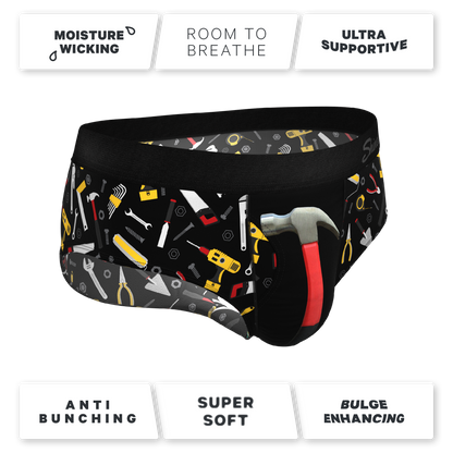 The Tool Belt | Hammer and Tools Ball Hammock® Pouch Underwear Briefs