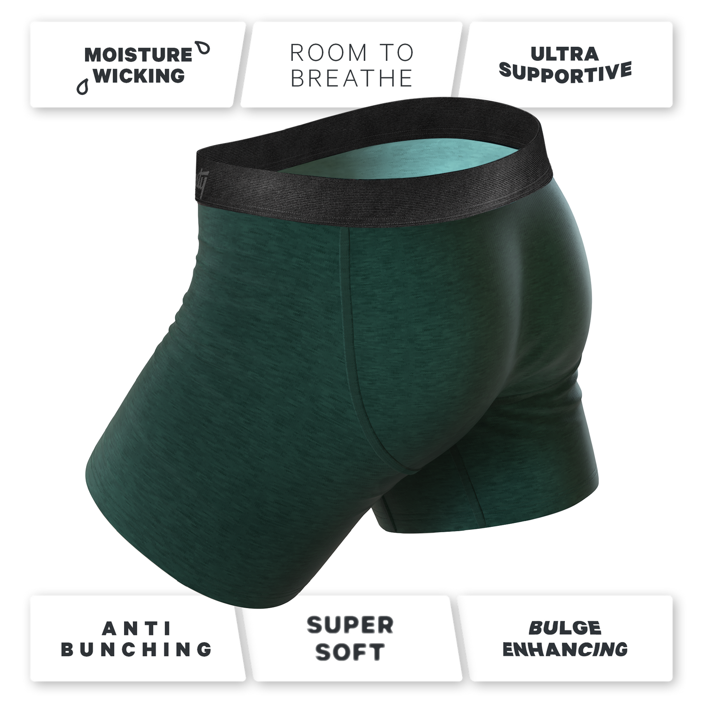 The Tree Falls | Forest Green Ball Hammock® Pouch Underwear With Fly