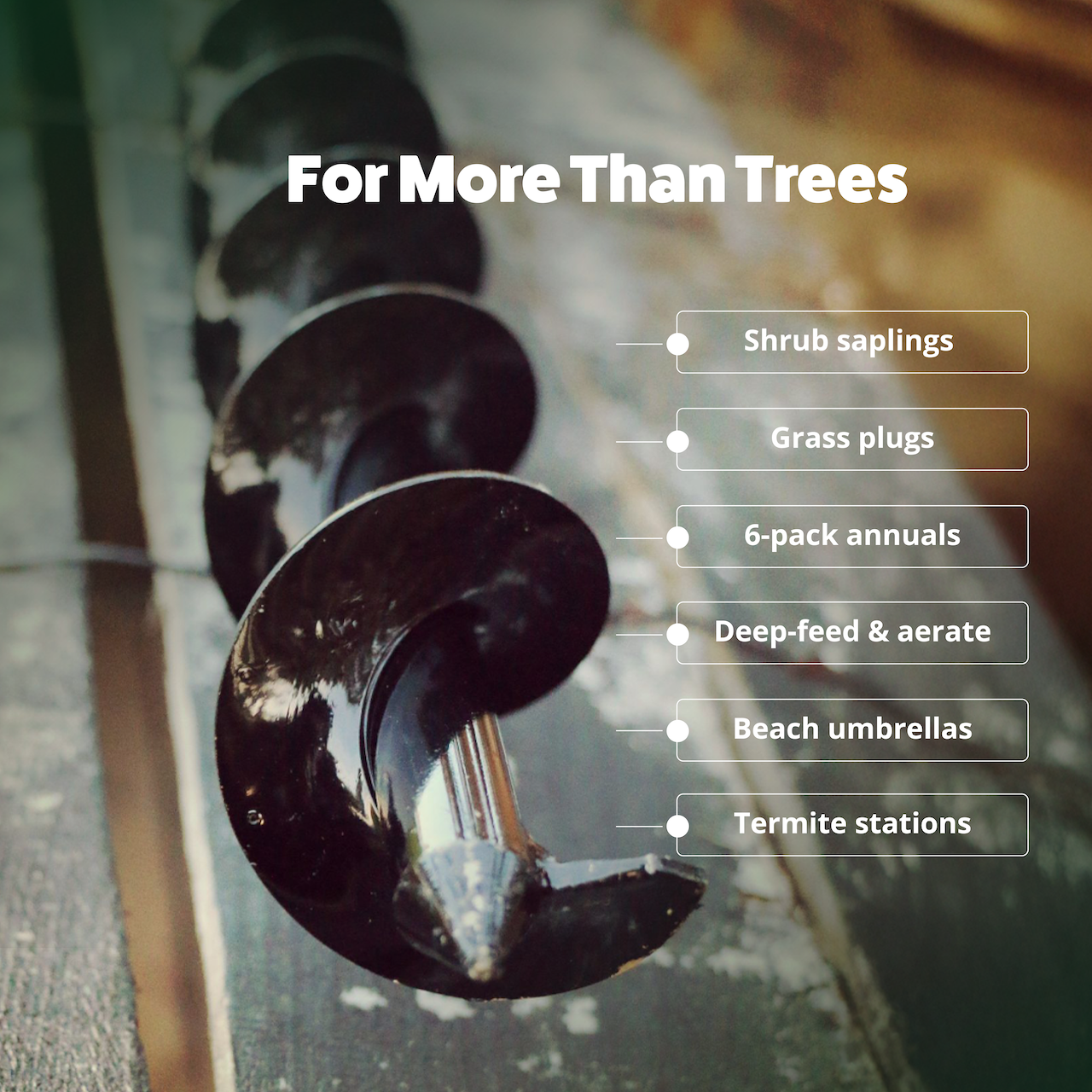 Tree Planting Auger Bit (2" x Standing Lengths)