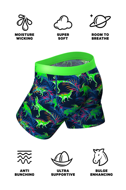 The Triceratop Bottoms | Tropical Dinosaur Printed Ball Hammock® Pouch Underwear