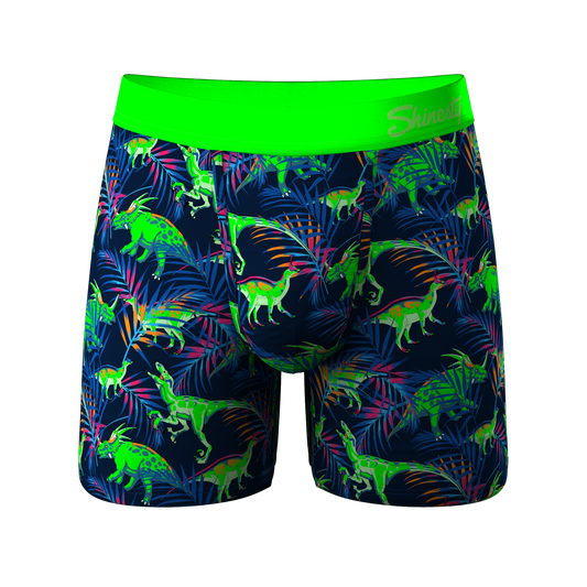 The Triceratop Bottoms | Tropical Dinosaur Printed Ball Hammock® Pouch Underwear