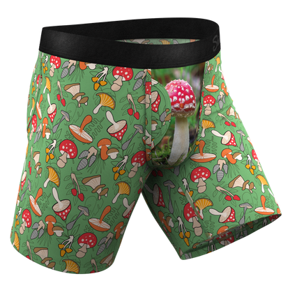 The Trip Advisor | Mushroom Long Leg Ball Hammock® Pouch Underwear With Fly