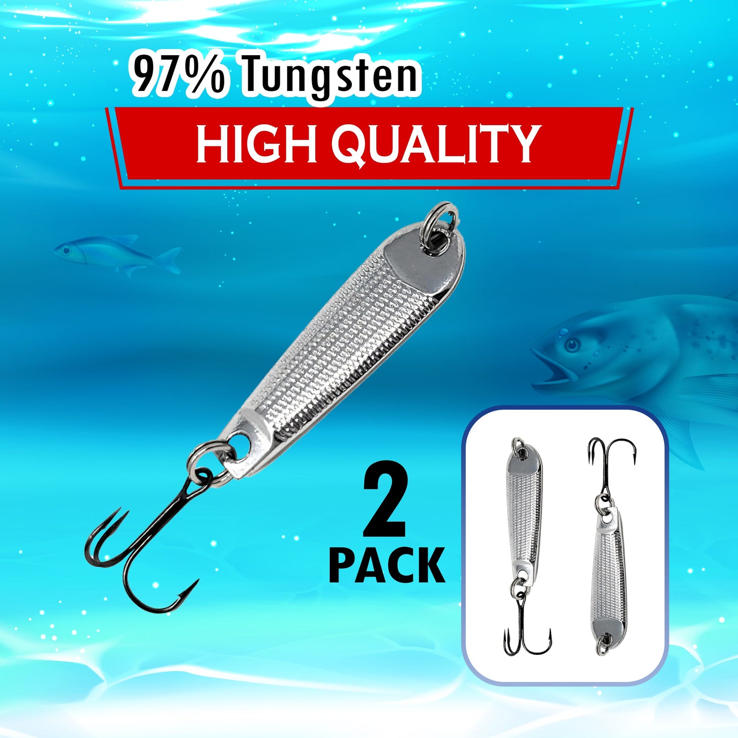 Reaction Tackle Tungsten Jigging Spoons (2-Pack)