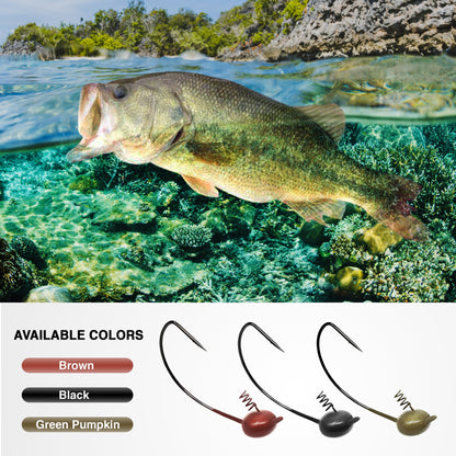 Reaction Tackle Tungsten Shaky Head Jigs 5-Pack