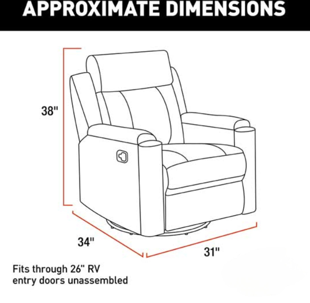 RV Swivel Glider Recliner