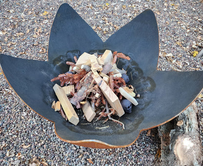 "Fire Flower" Fire Bowl with Hollow Base (Made In USA)