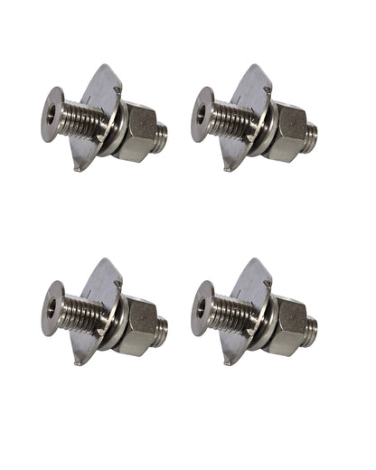 (4) Pack Flush Mount Floor Anchors - Use for Dog Ladder, Table Posts, Umbrella Holder - 10,000 lbs max load