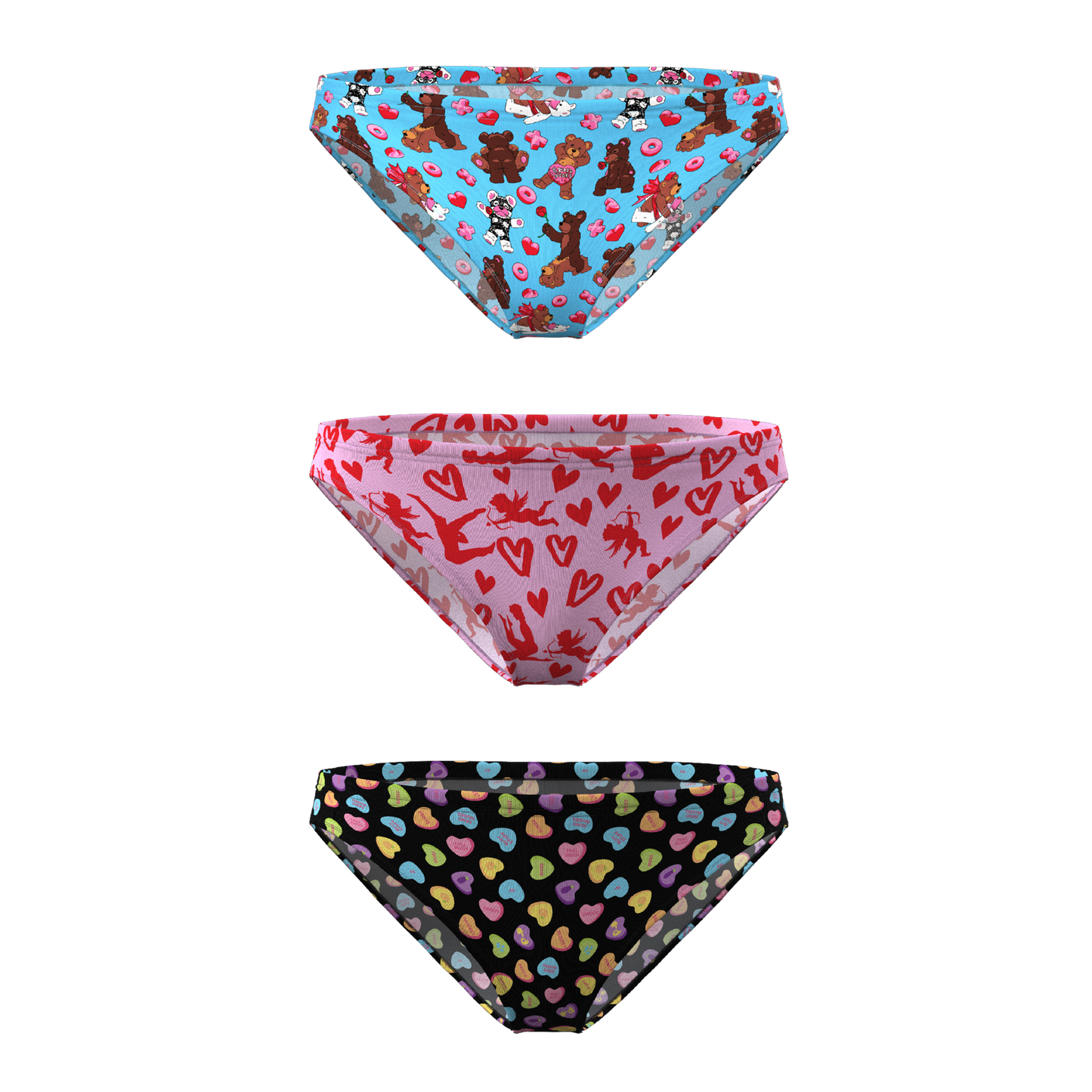 The Dinner For Two | Valentine's Day Modal Bikini Underwear 3 Pack