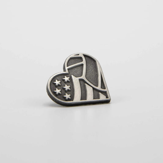 Volleystrong Classic Lapel Pin Antique Silver