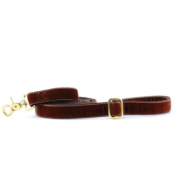 Brown Velvet Dog Leash