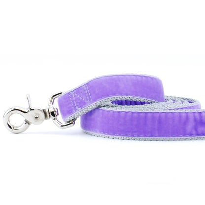 Lavender Velvet Dog Leash