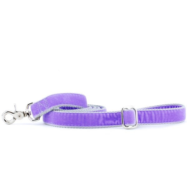 Lavender Velvet Dog Leash