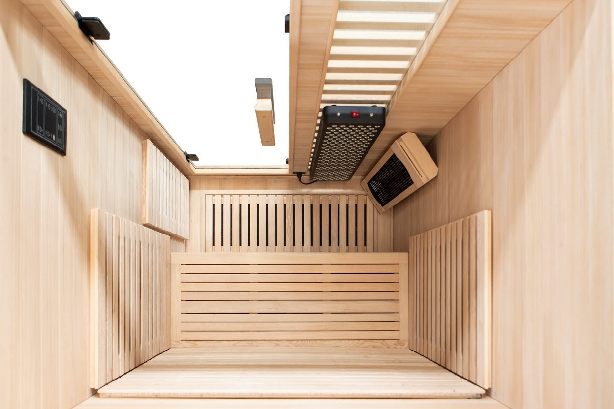 Peak Saunas Everest 2-Person Full Spectrum Infrared Sauna with XL Medical-Grade Red Light Therapy & Smart WiFi App Control