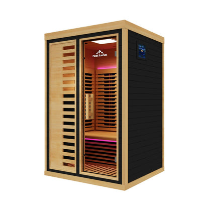 Peak Saunas Everest 2-Person Full Spectrum Infrared Sauna with XL Medical-Grade Red Light Therapy & Smart WiFi App Control