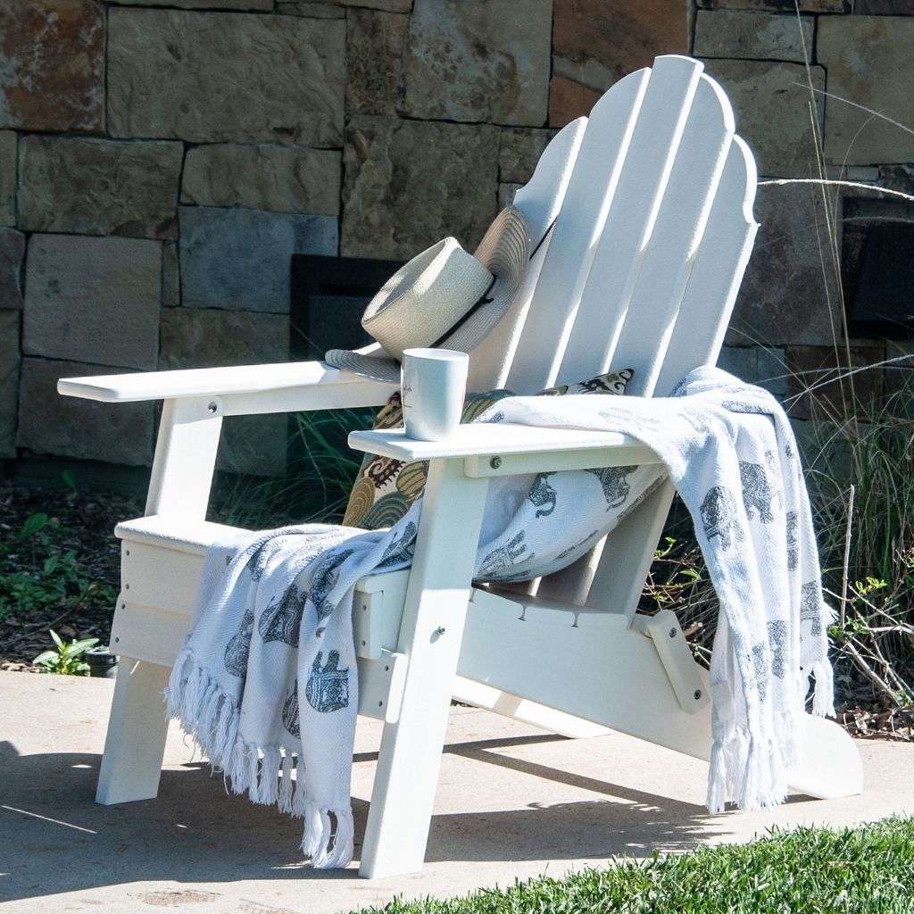 New Tradition Folding Adirondack Chair by ResinTeak