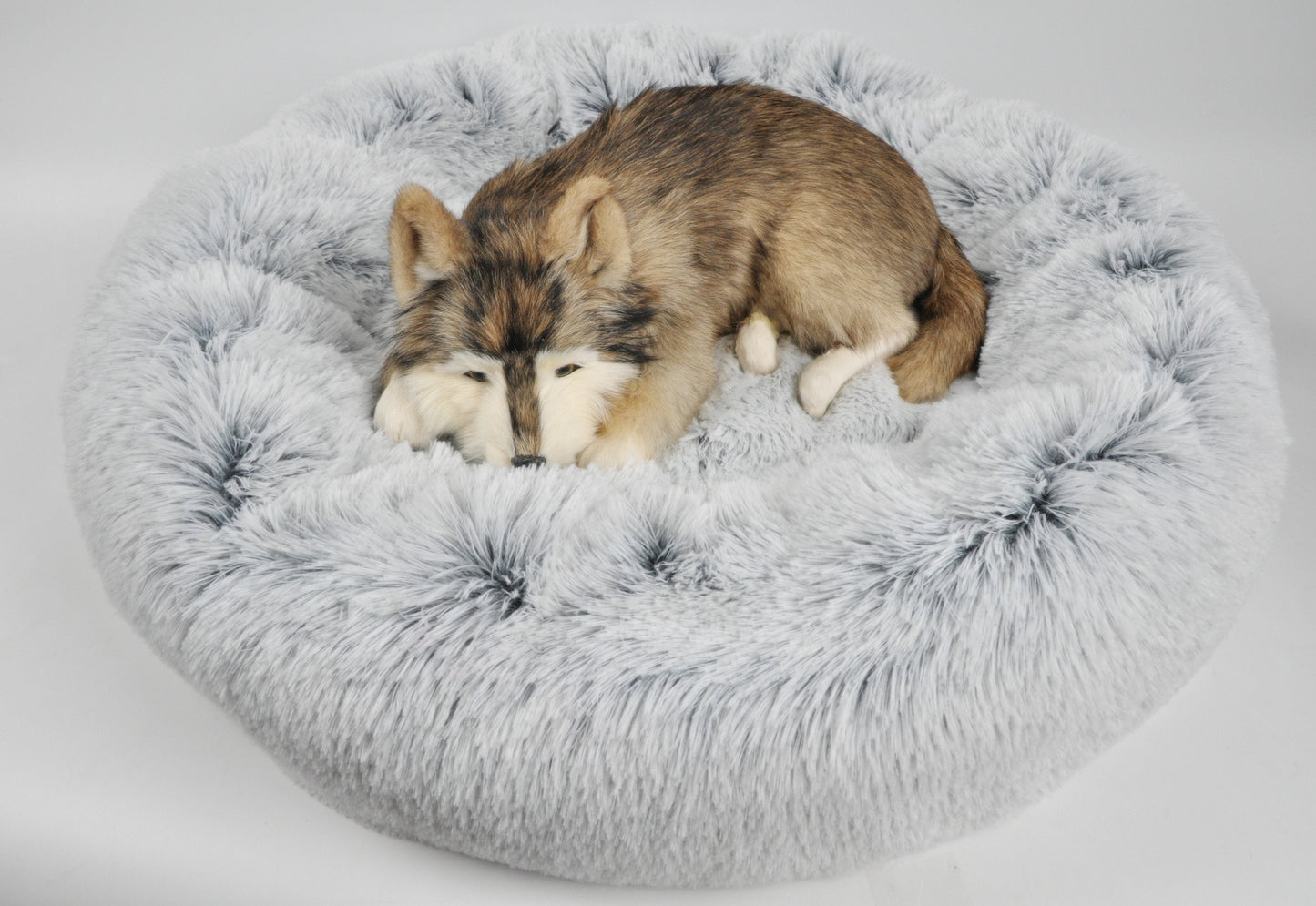 Mr. Peanut's 28" OrthoPlush® Pet Bed - Snowflake White Two Tone