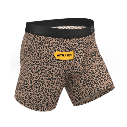 The Wild Cat | Leopard Print Ball Hammock® Pouch Underwear With Fly