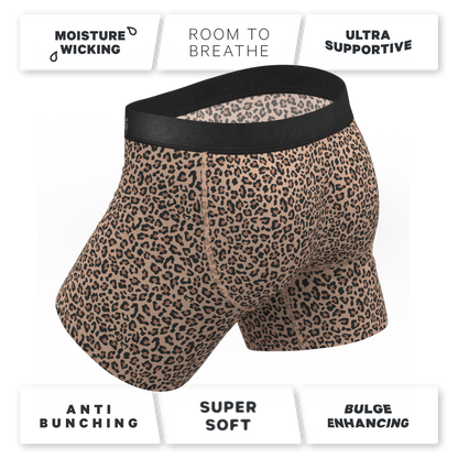 The Wild Cat | Leopard Print Ball Hammock® Pouch Underwear With Fly