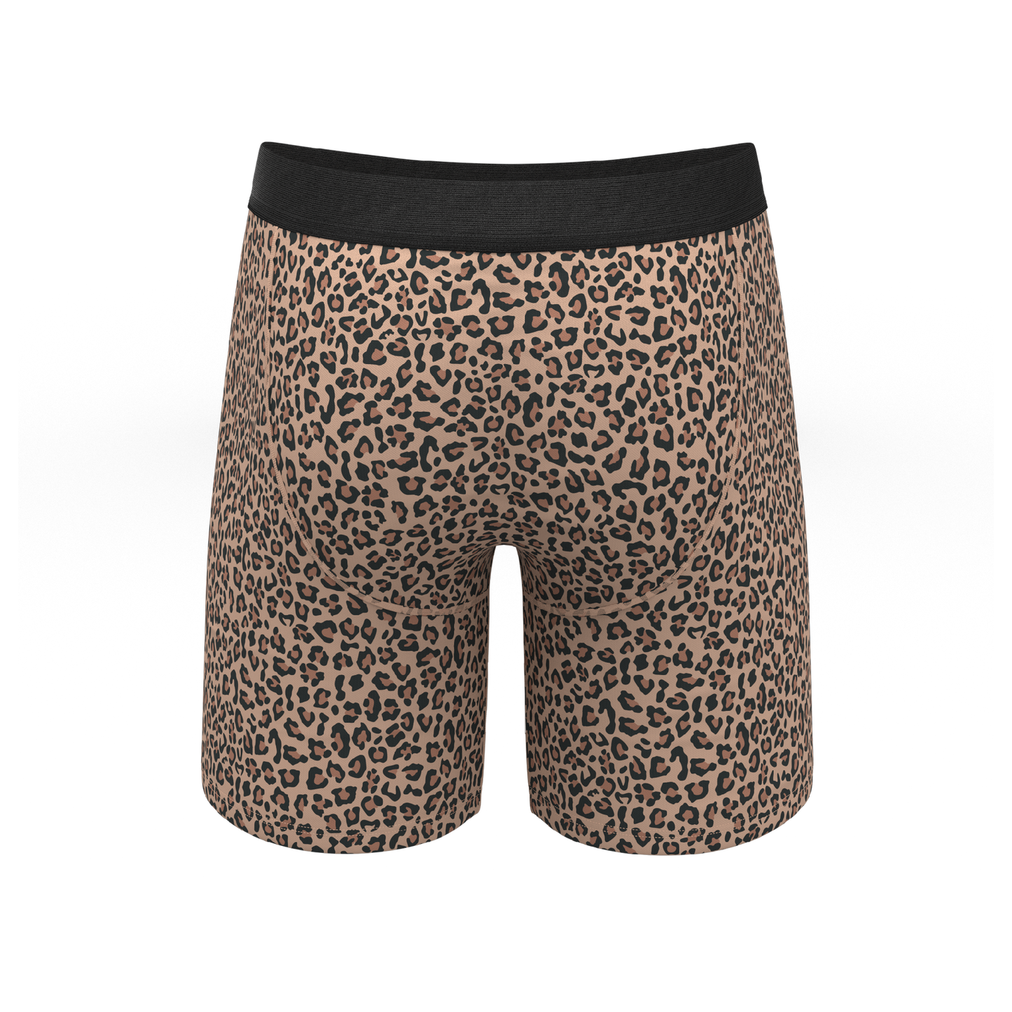 The Wild Cat | Leopard Print Long Leg Ball Hammock® Pouch Underwear With Fly