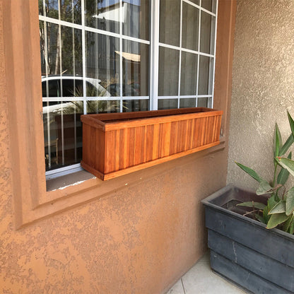 Redwood Window Planter