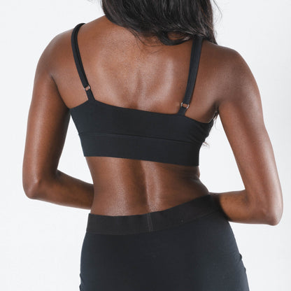 The Threat Level Midnight | Black Strappy Bralette