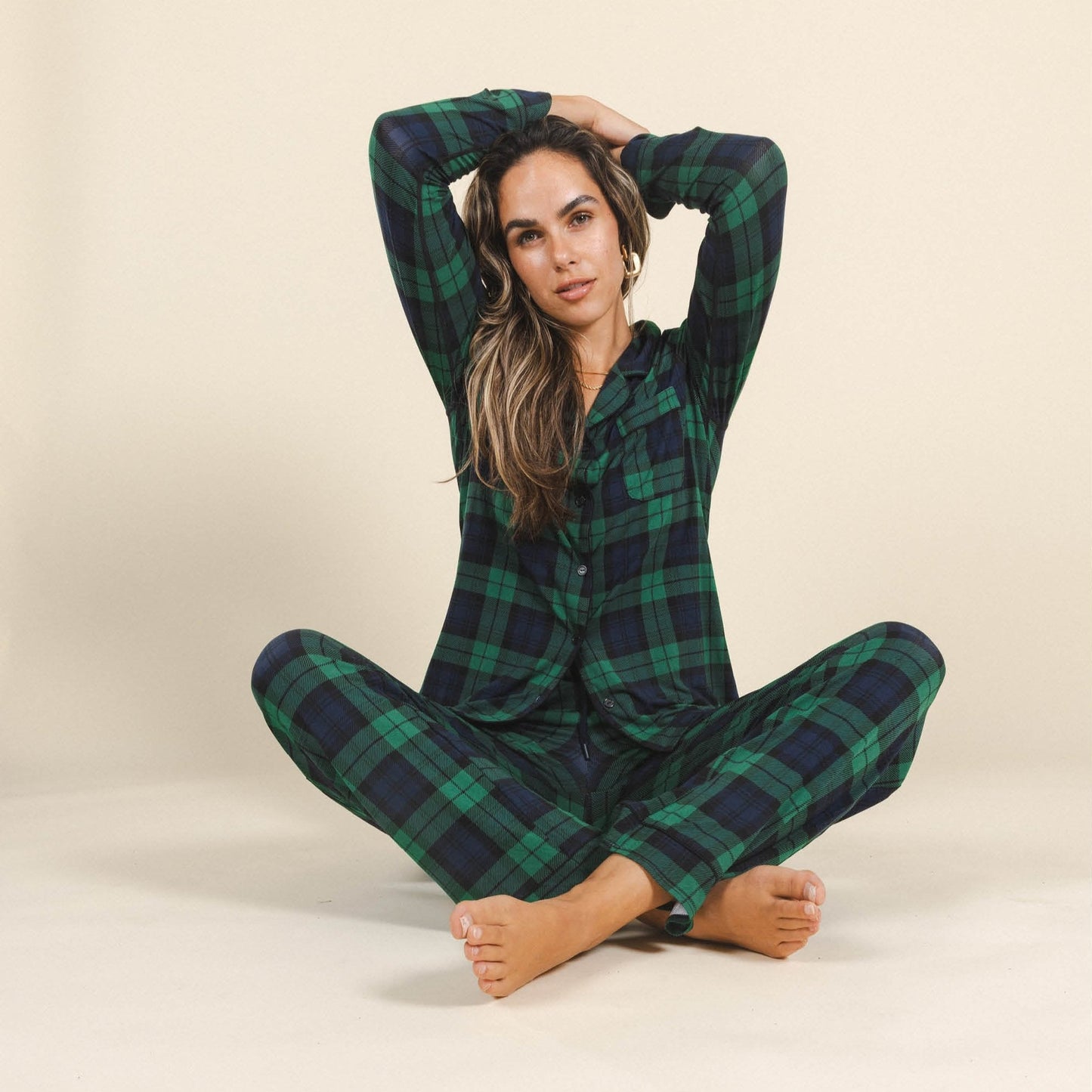 The Black Watch | Tartan Plaid SleepDeep™ Women’s Long Sleeve Pajama Set