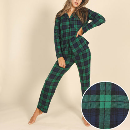 The Black Watch | Tartan Plaid SleepDeep™ Women’s Long Sleeve Pajama Set