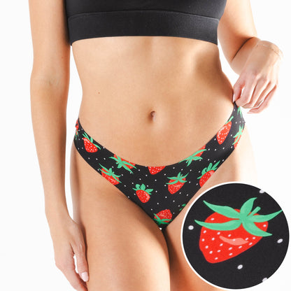 The Berries & Cream | Strawberry Seamless Thong