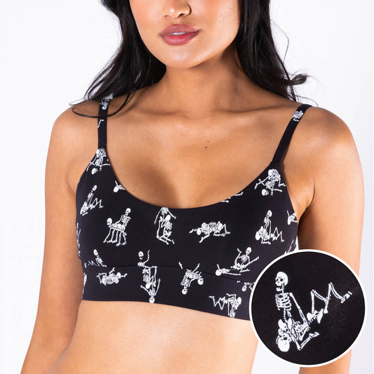 The Bare Back Bones | Glow in the Dark Skeletons Bralette