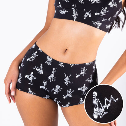 The Bare Back Bones | Glow in the Dark Skeletons Modal Boyshort Underwear