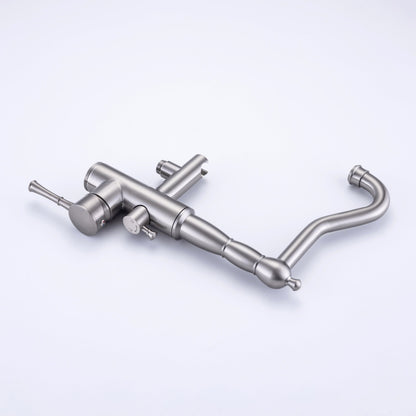 Freestanding Bathtub Faucet Tub Filler Free Standing Matte Black Tub Faucet Classic Brass Stand Alone Clawfoot Tub faucet Soaking Tub Fillers Floor Mount Tub Filler with handheld shower