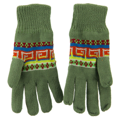 Acrylic Aztec Design Gloves